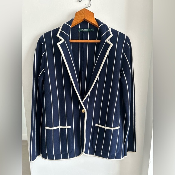 Ralph Lauren Jackets & Blazers - Ralph Lauren blue and White Stripped blazer jacket